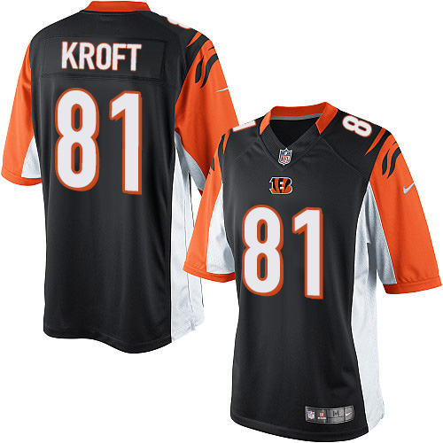 Men's Limited Tyler Kroft Nike Jersey Black Home - #81 NFL Cincinnati Bengals